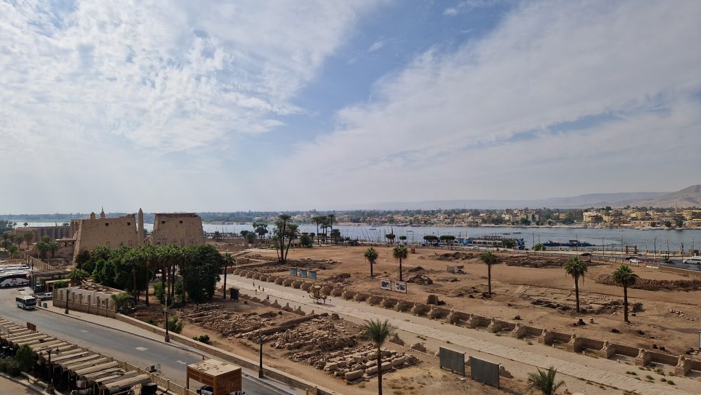 Hotel in Luxor egypt with view over Luxor temple and the nile
