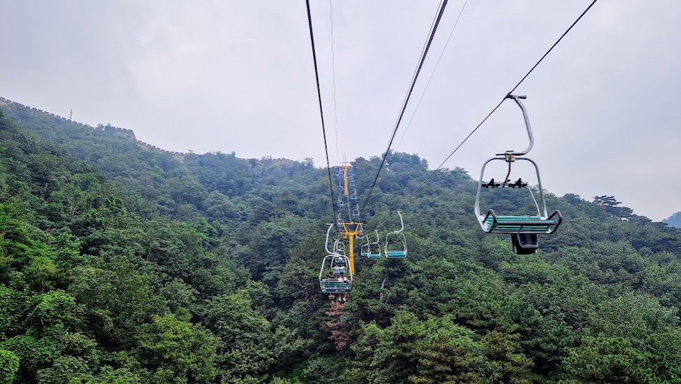 Cable car to the Great Wall of China